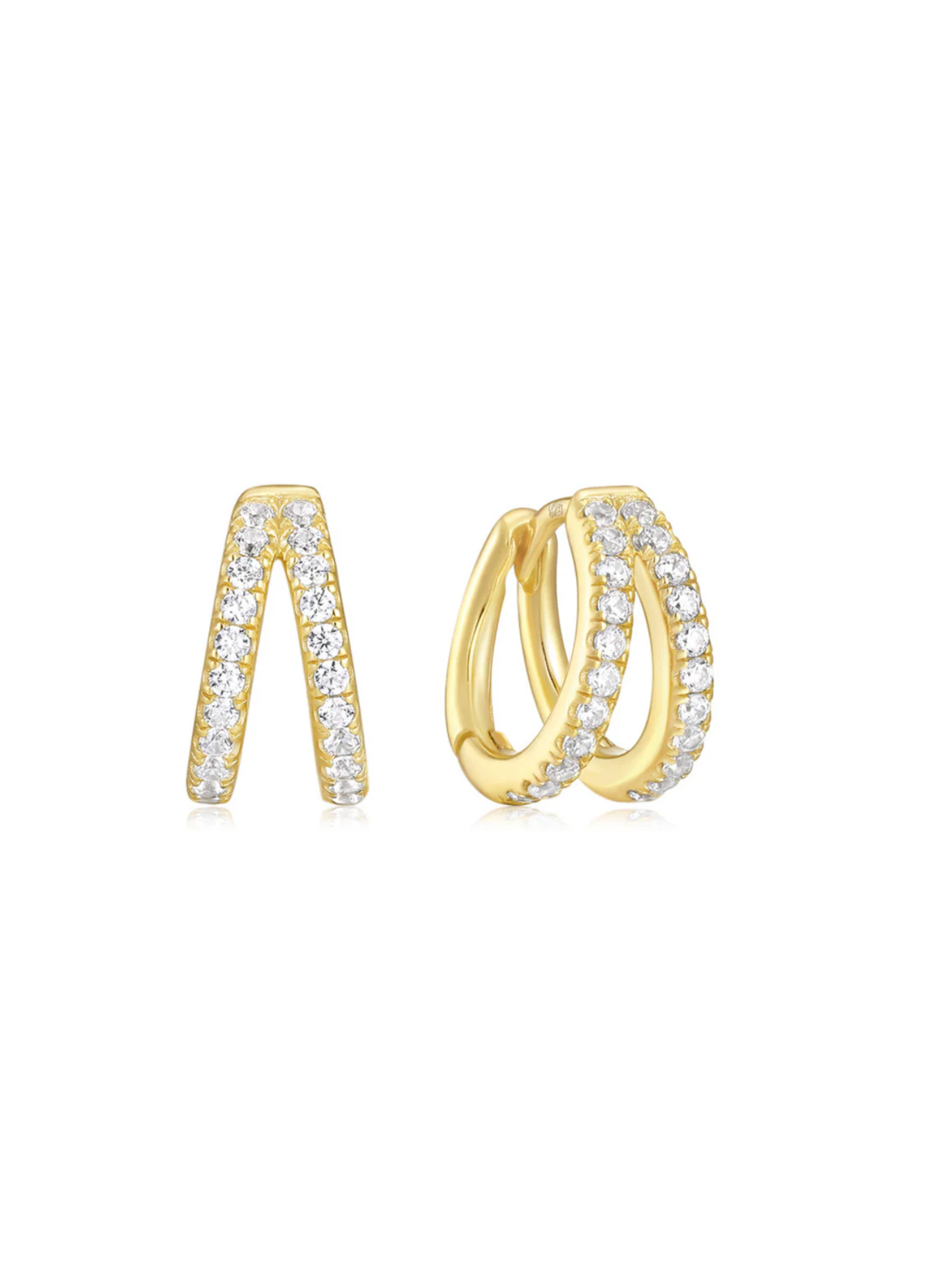 AVA CZ HUGGIE EARRINGS