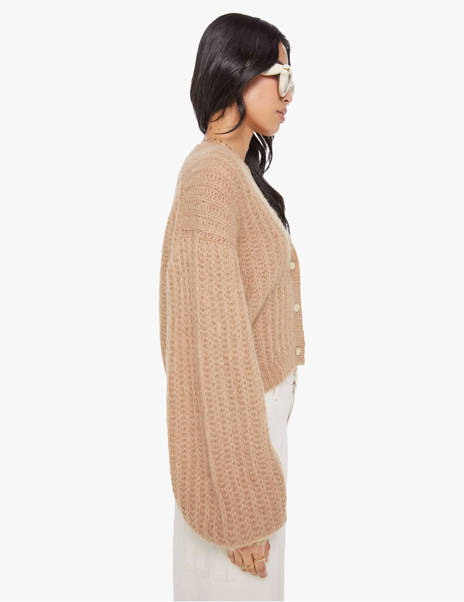 PUFFY SLV VARSITY CARDI