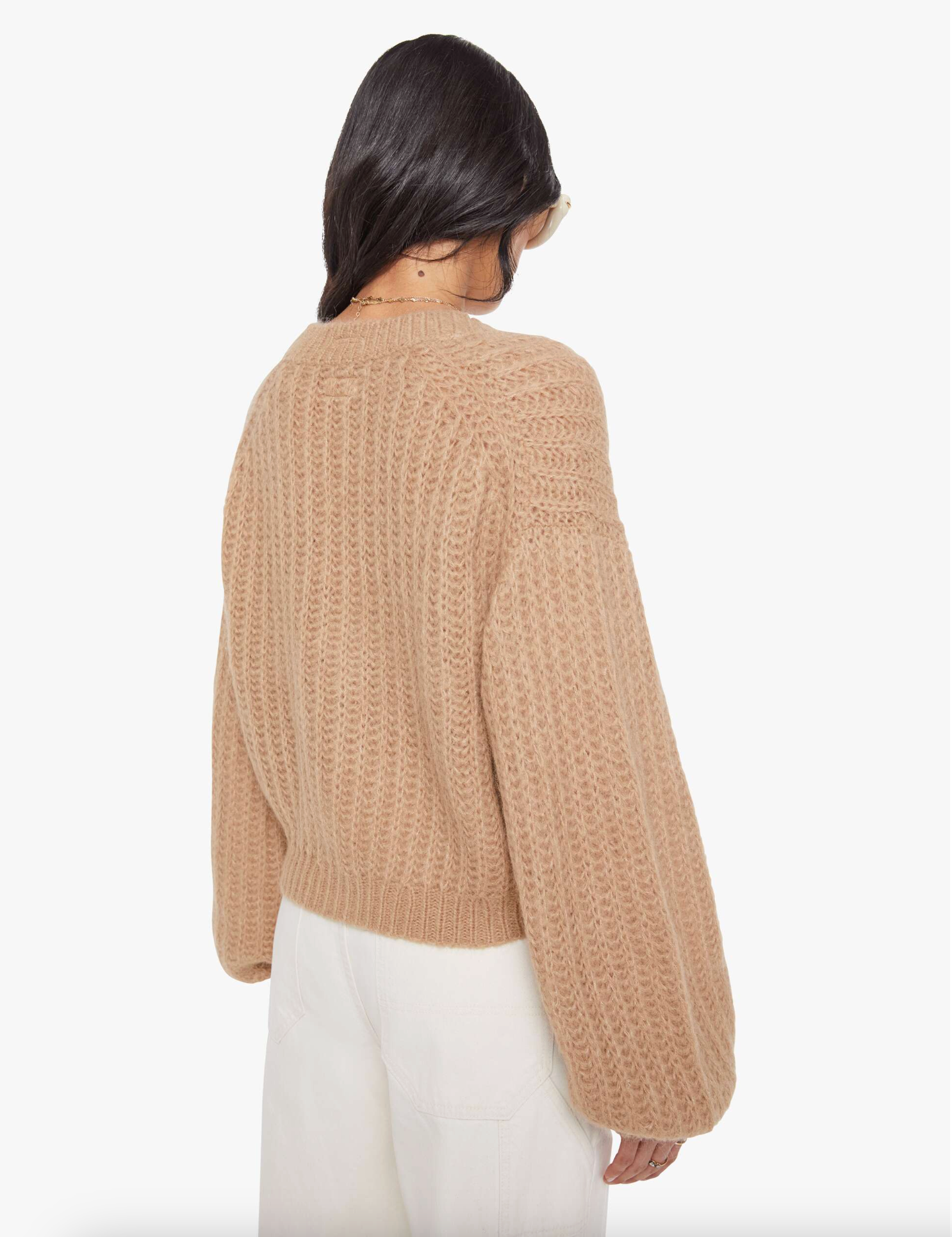 PUFFY SLV VARSITY CARDI