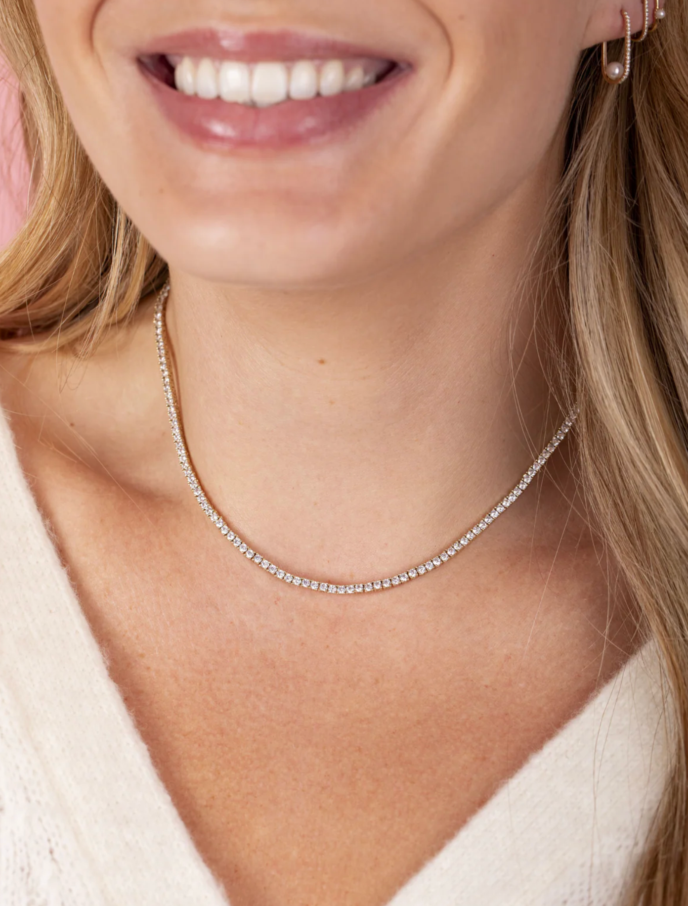 CLASSIC CZ TENNIS NECKLACE SILVER