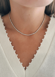 CLASSIC CZ TENNIS NECKLACE SILVER