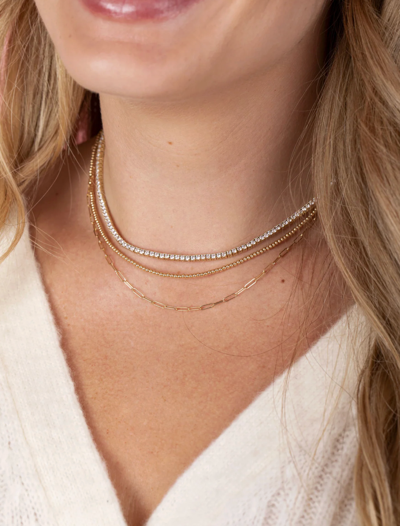 CLASSIC CZ TENNIS NECKLACE SILVER