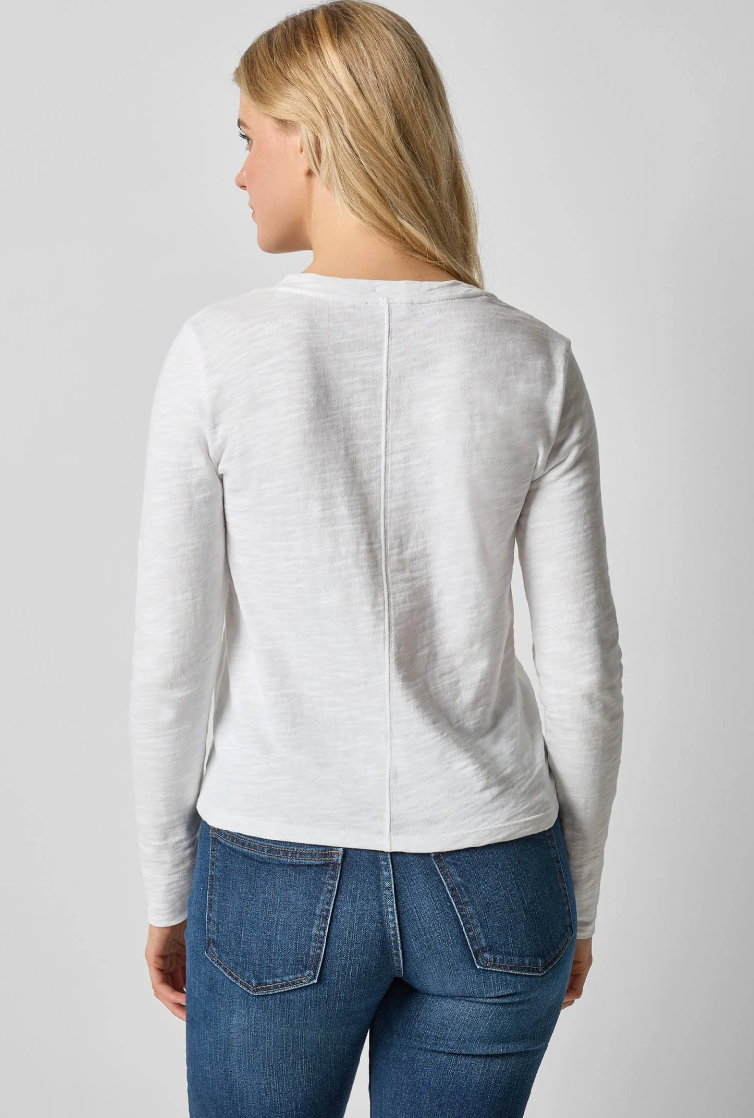 SELF TRIM V-NECK TEE