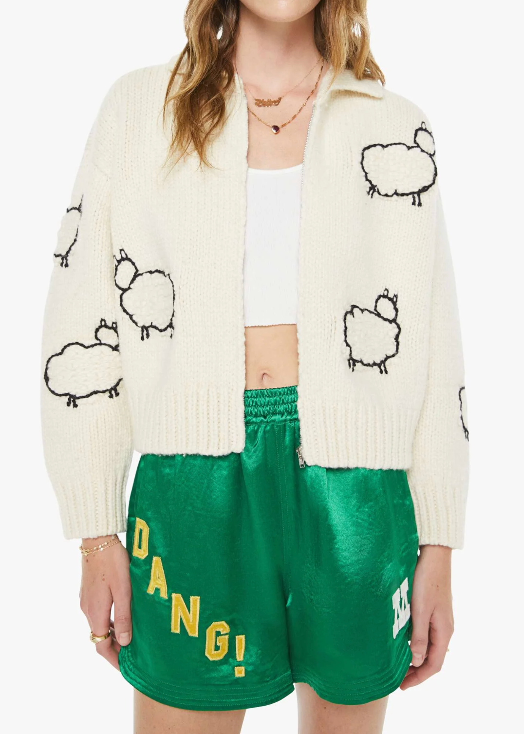 CROP RAQUETTE CARDIGAN