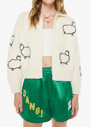 CROP RAQUETTE CARDIGAN