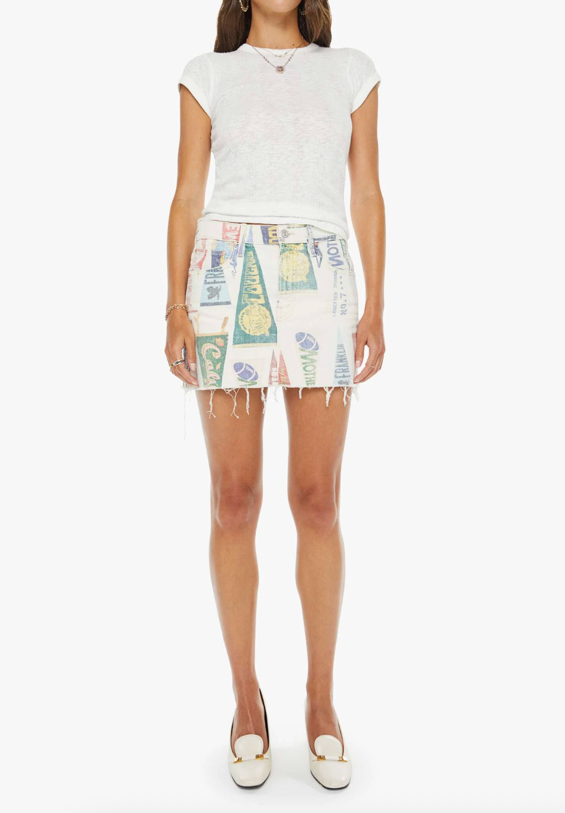 DITCHER MINI FRAY SKIRT