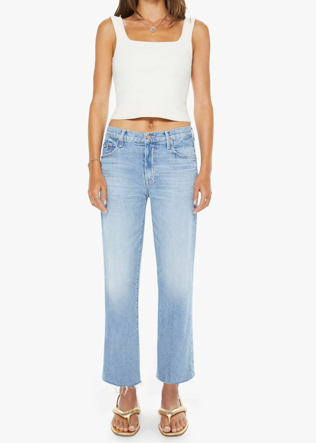 MID RISE RAMBLER ZIP ANKLE FRAY