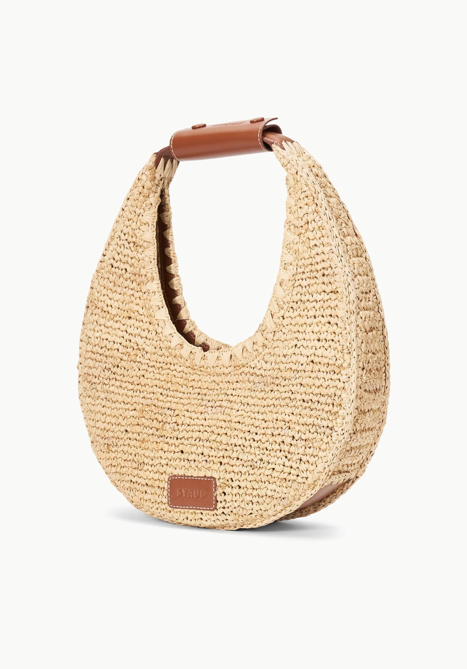 MOON RAFFIA TOTE BAG NATURAL/TAN