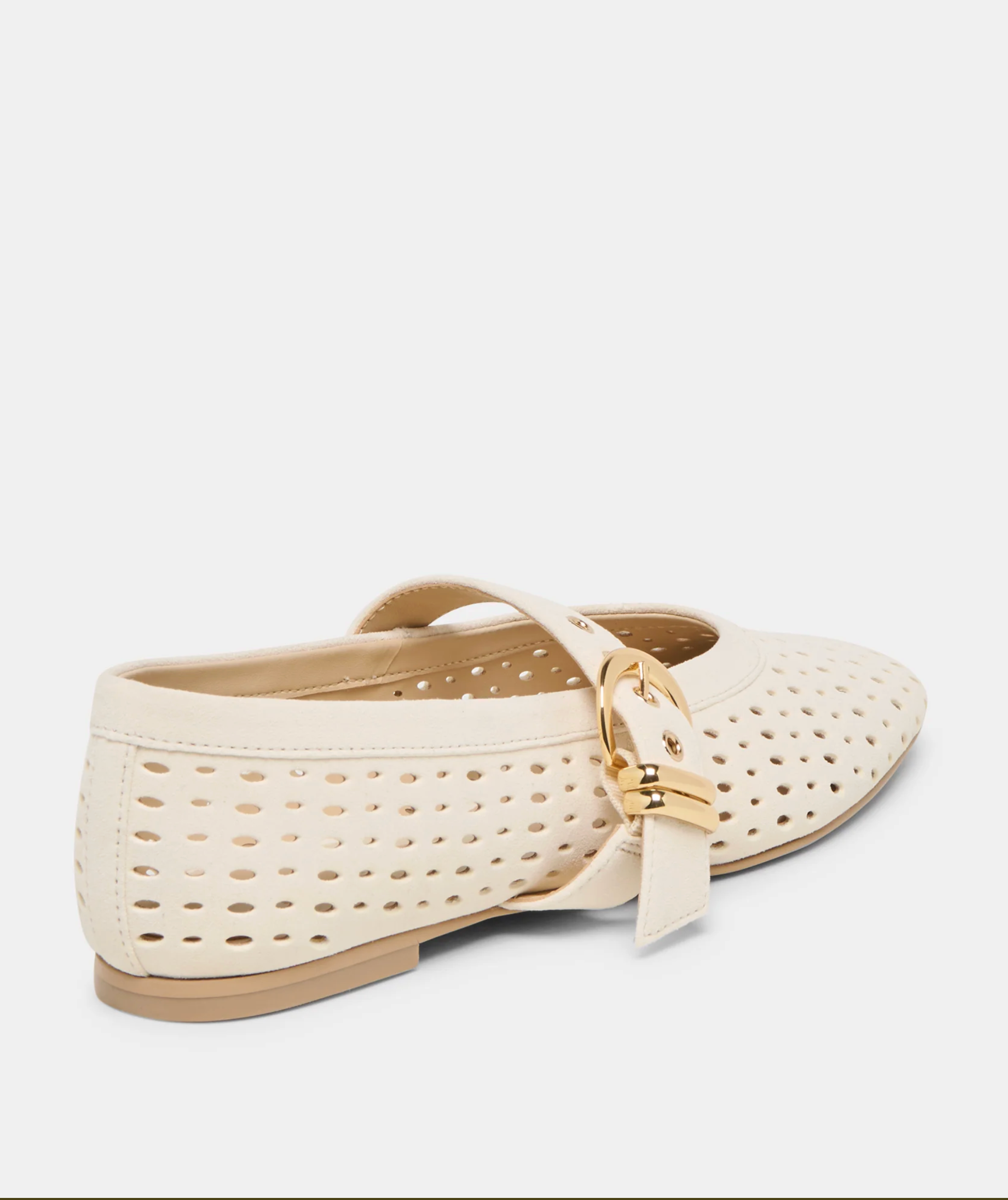MIKEL SUEDE PERFORATED BALLET FLAT