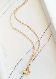 16" PAPERCLIP W/SHELL BUTTERFLY