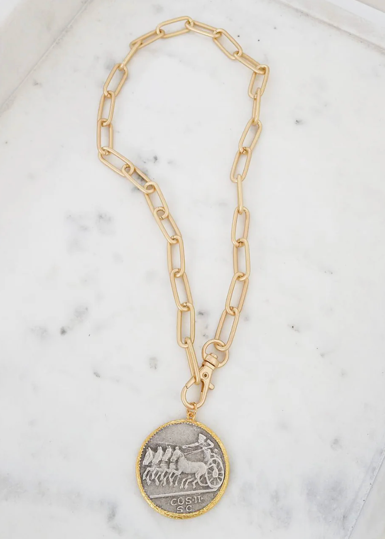 18" XL PAPERCLIP W/VINTAGE COIN