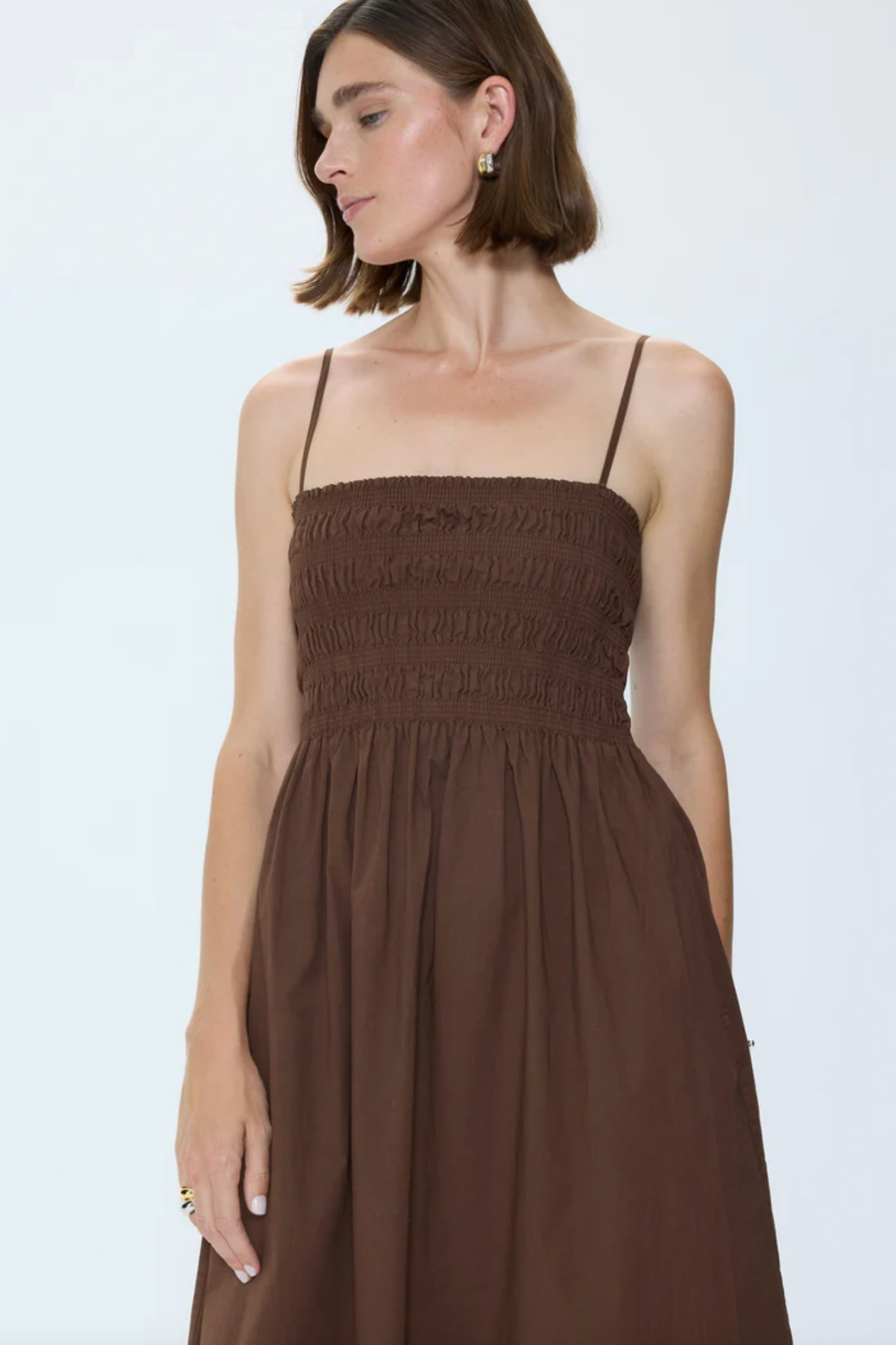 BIANCA SHIRRED BODICE DRESS