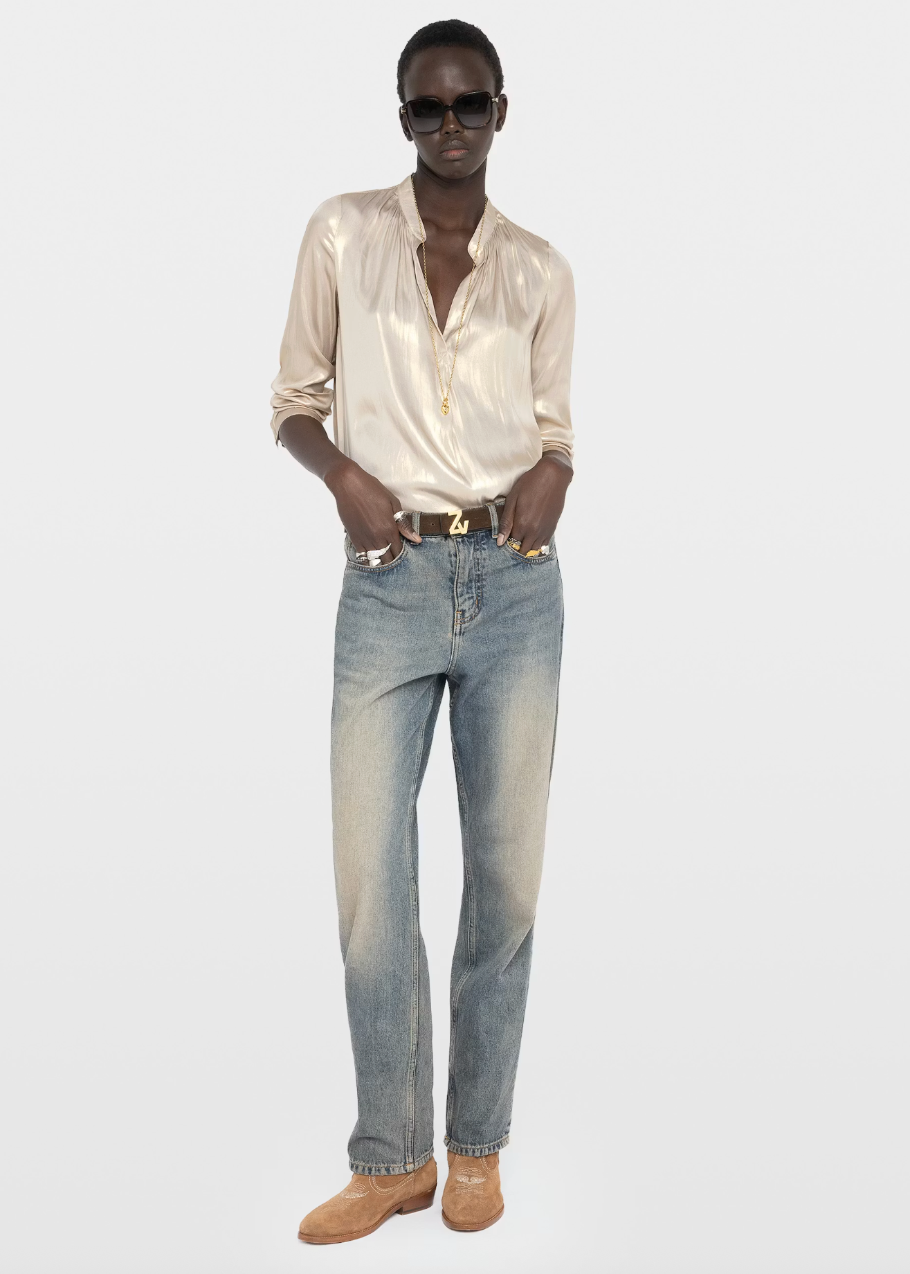 TINK SATIN BLOUSE