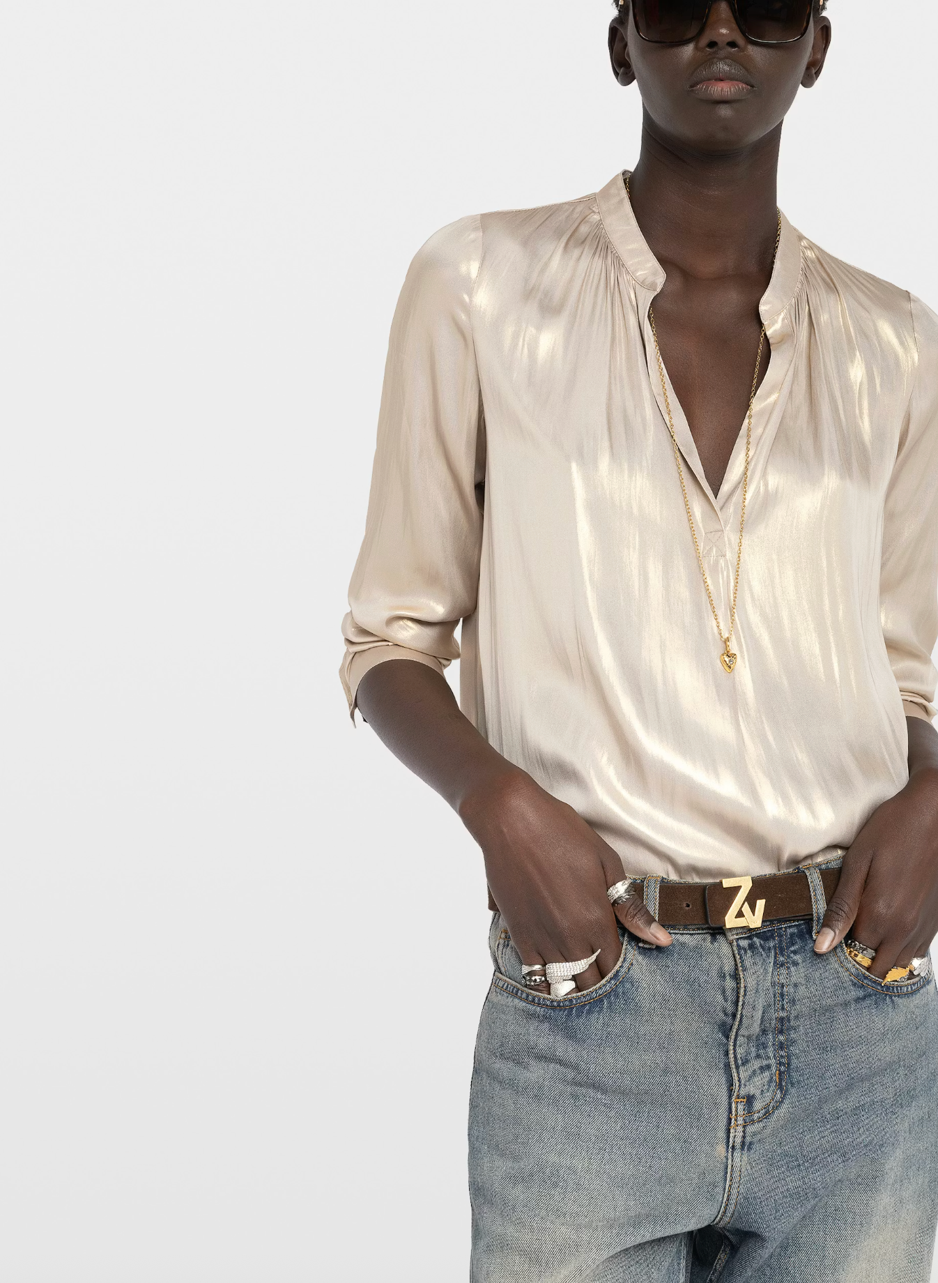 TINK SATIN BLOUSE