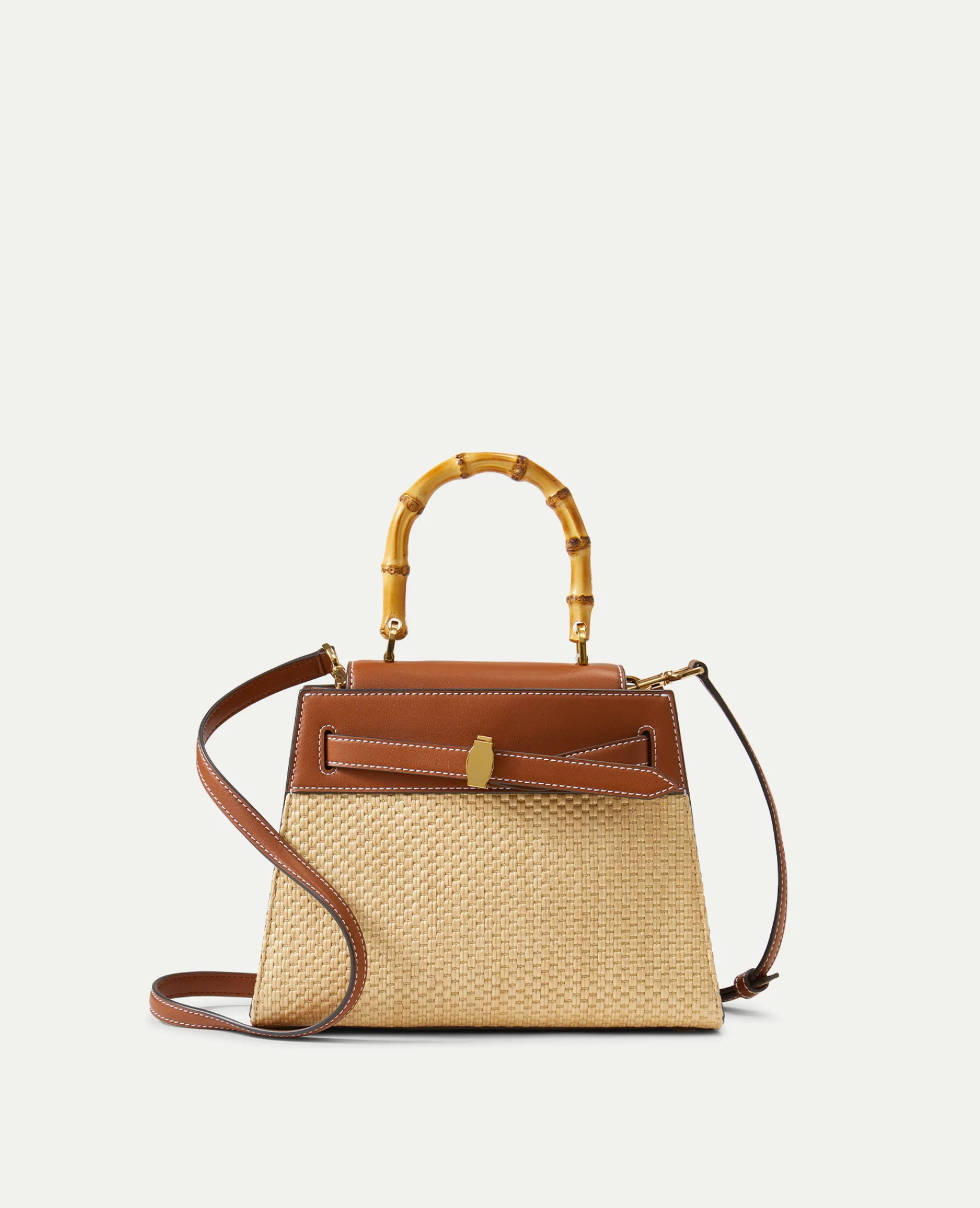 RAFFIA VERONICA BEARD DASH WOVEN CROSSBODY HAZELWOOD/NATURAL