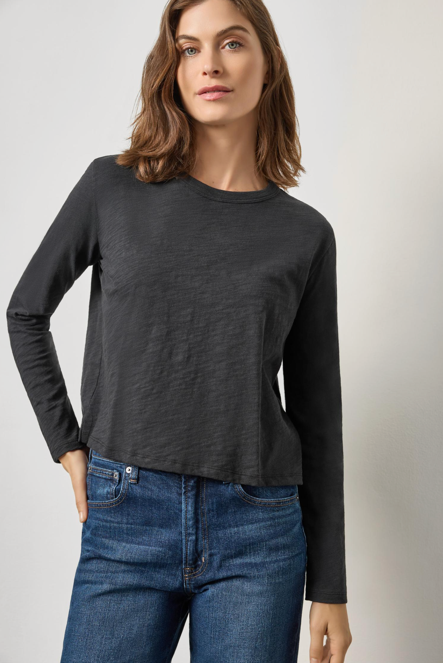 LONG SLEEVE CROPPED BOYFRIEND