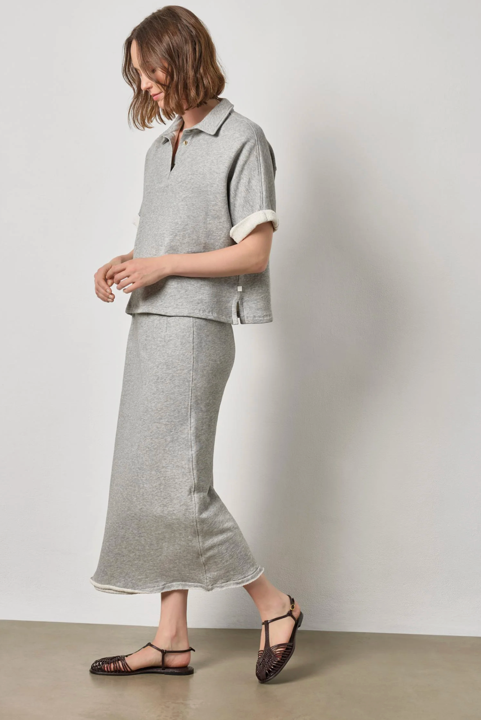 OVERSIZED TERRY POLO