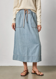 DENIM DRAWCORD SKIRT