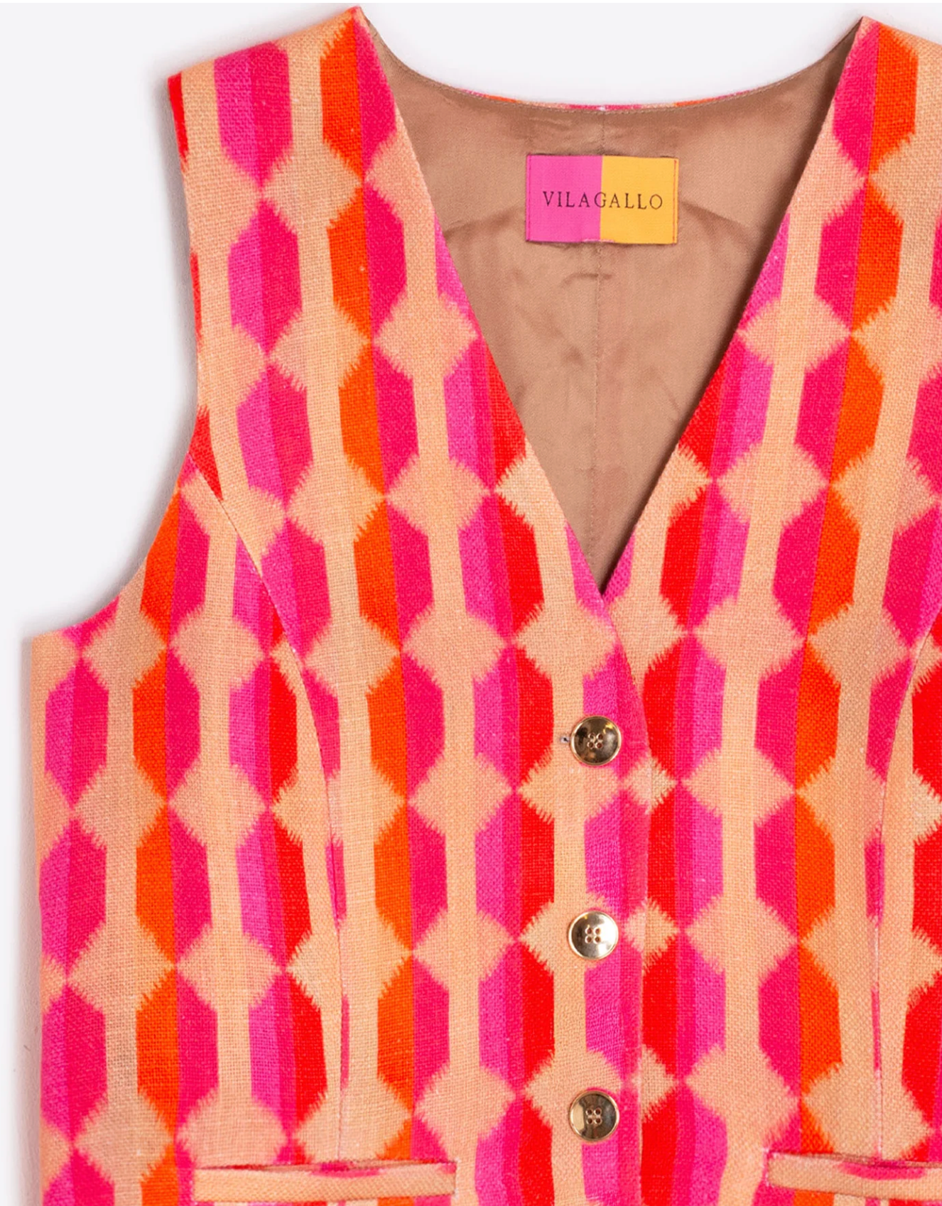 AGATA GEOMETRIC PRINT VEST