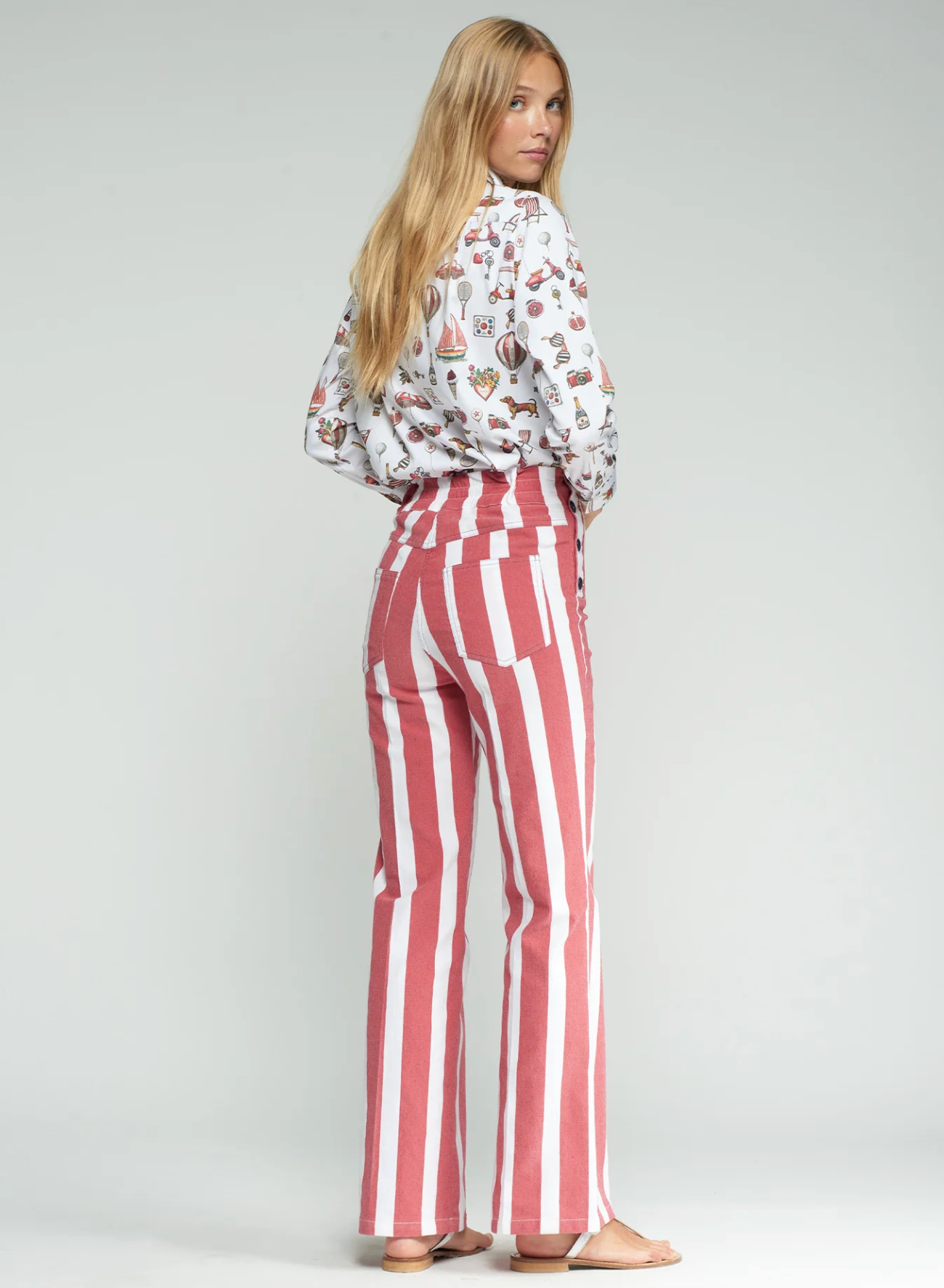 TEODORA STRIPED SAILOR TROUSERS