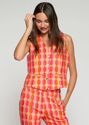 AGATA GEOMETRIC PRINT VEST