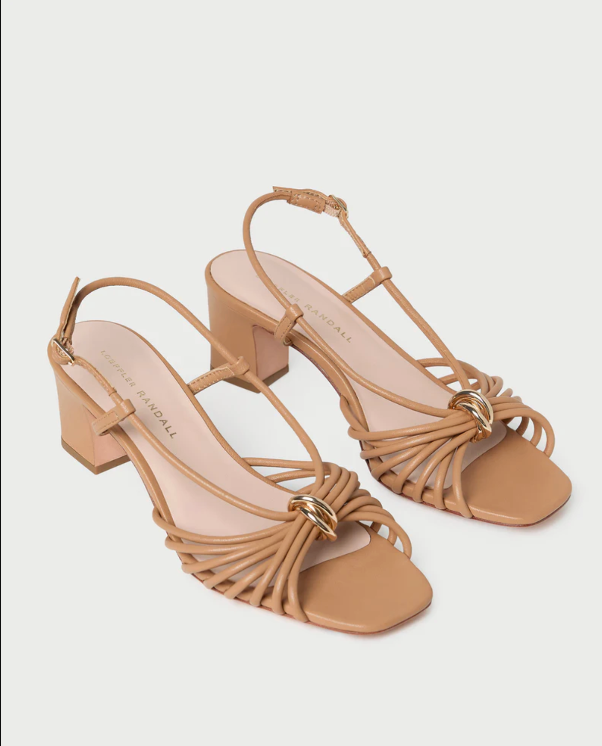 MINNA STRAPPY MID HEEL SANDAL W/HARDWARE 2.25IN