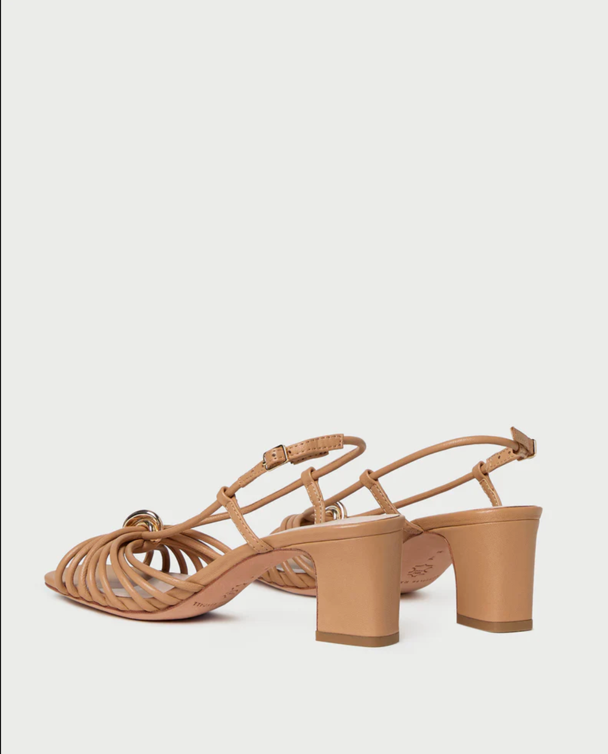 MINNA STRAPPY MID HEEL SANDAL W/HARDWARE 2.25IN