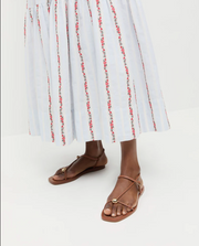 LARA STRAPPY FLAT SANDAL W/BALL