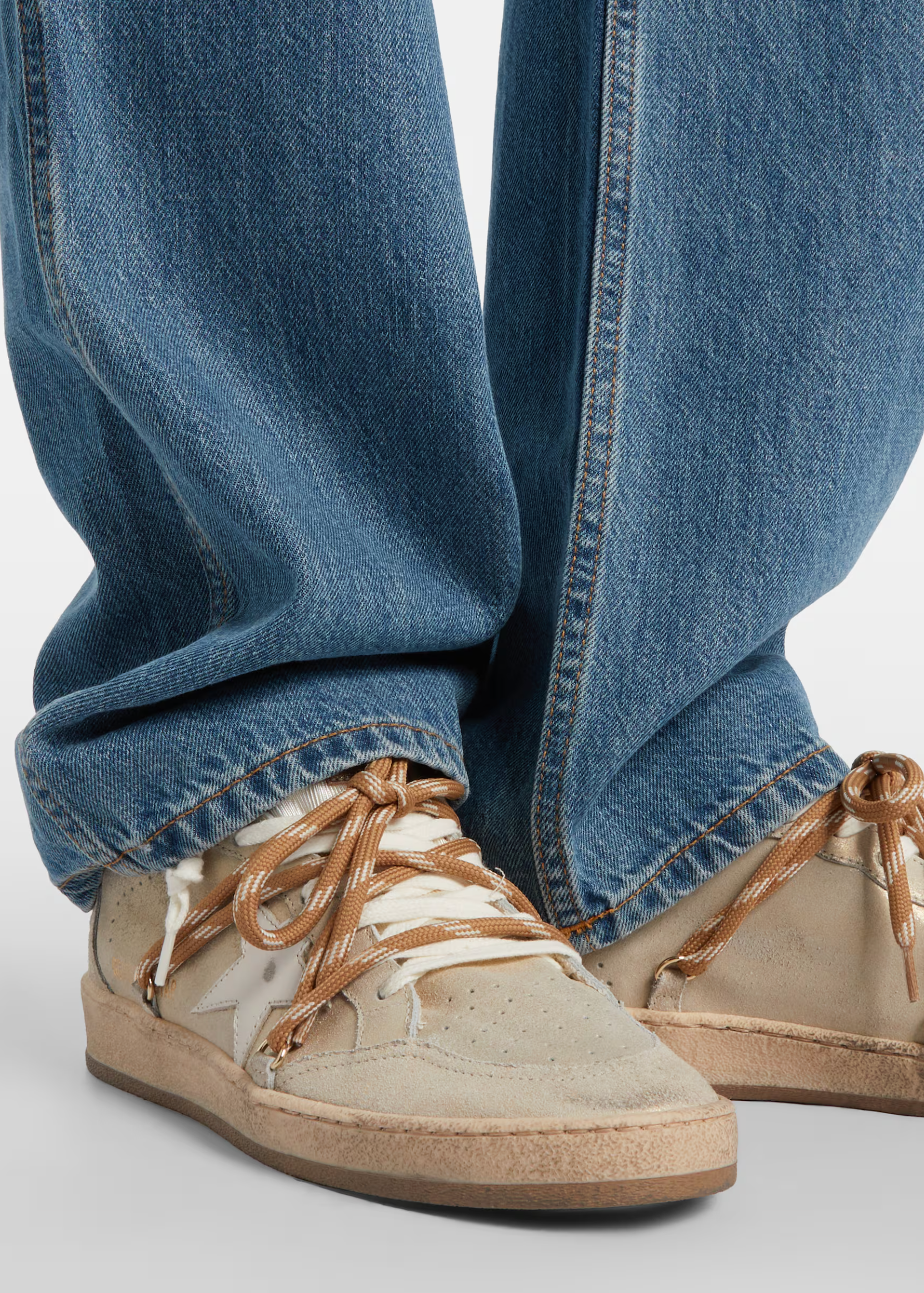 BALL STAR SHIMMER SUEDE UPPER SHEARLING HEEL