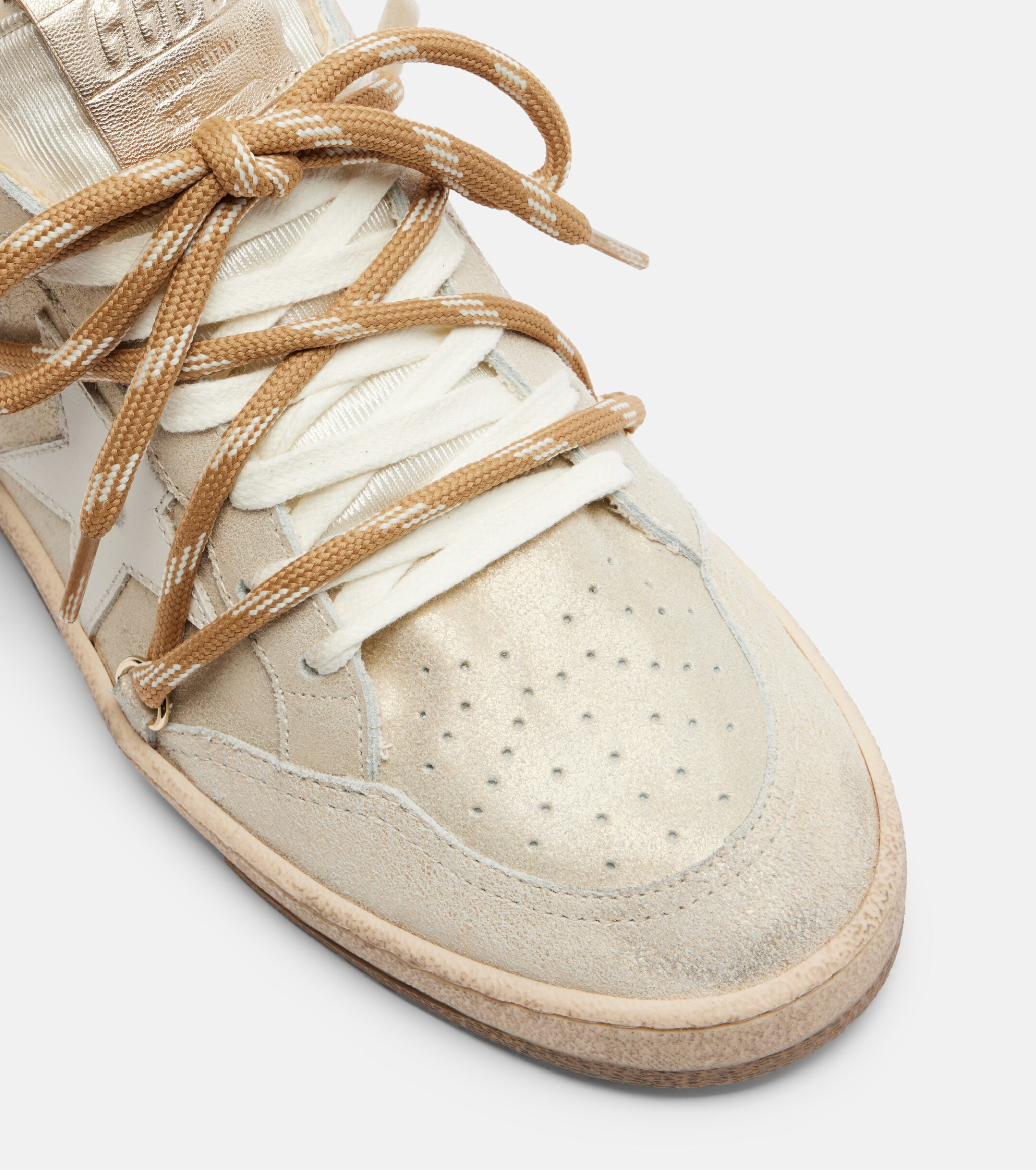 BALL STAR SHIMMER SUEDE UPPER SHEARLING HEEL