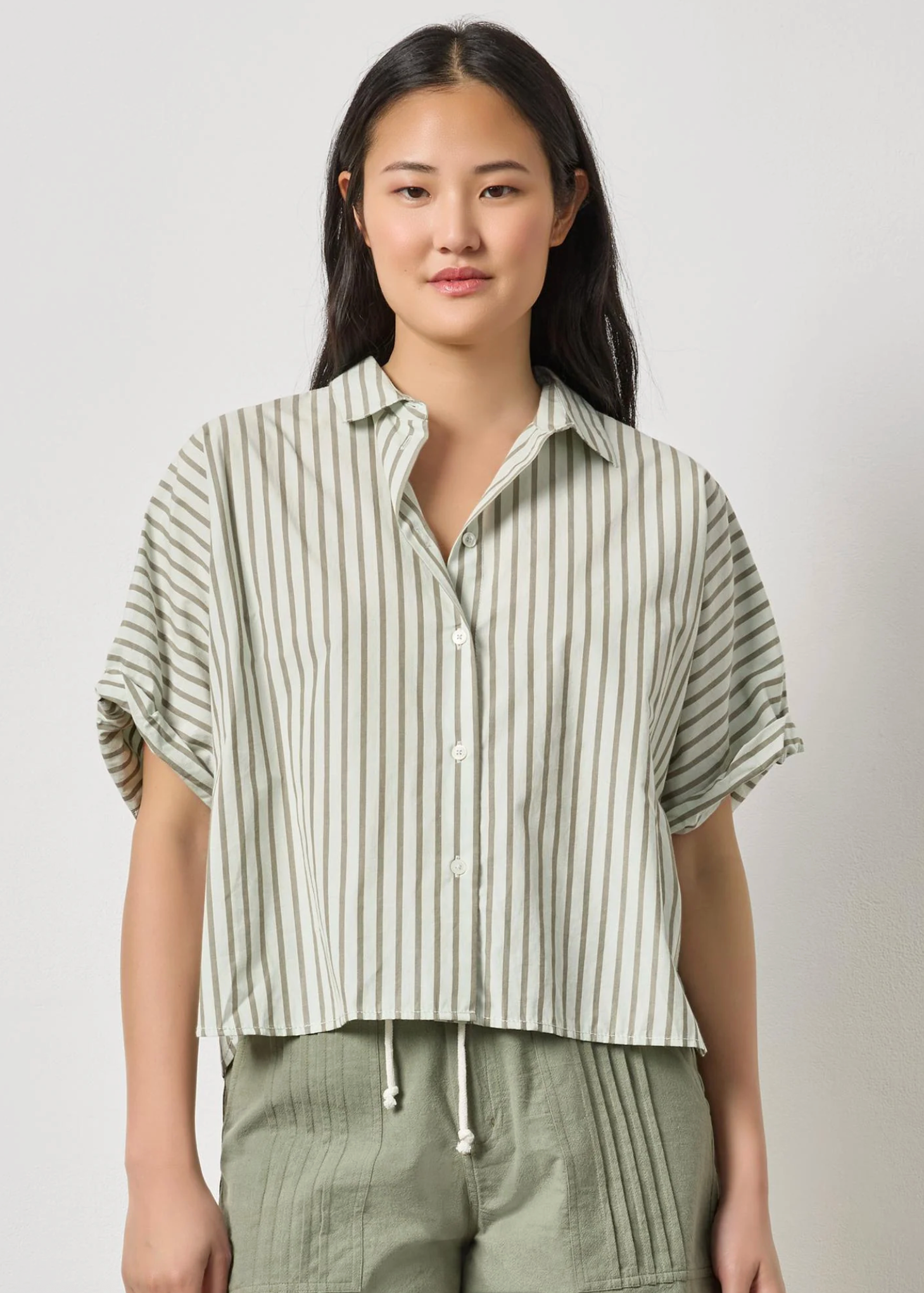 OVERSIZED BUTTON DOWN DOLMAN