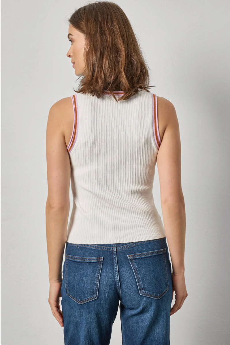 CONTRAST TRIM KNIT TANK