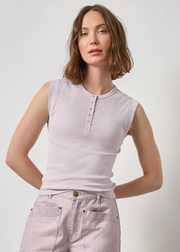 SUNWASHED CAP SLV HENLEY