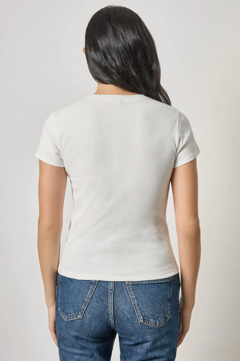 SUNWASHED CAP SLV V-NECK