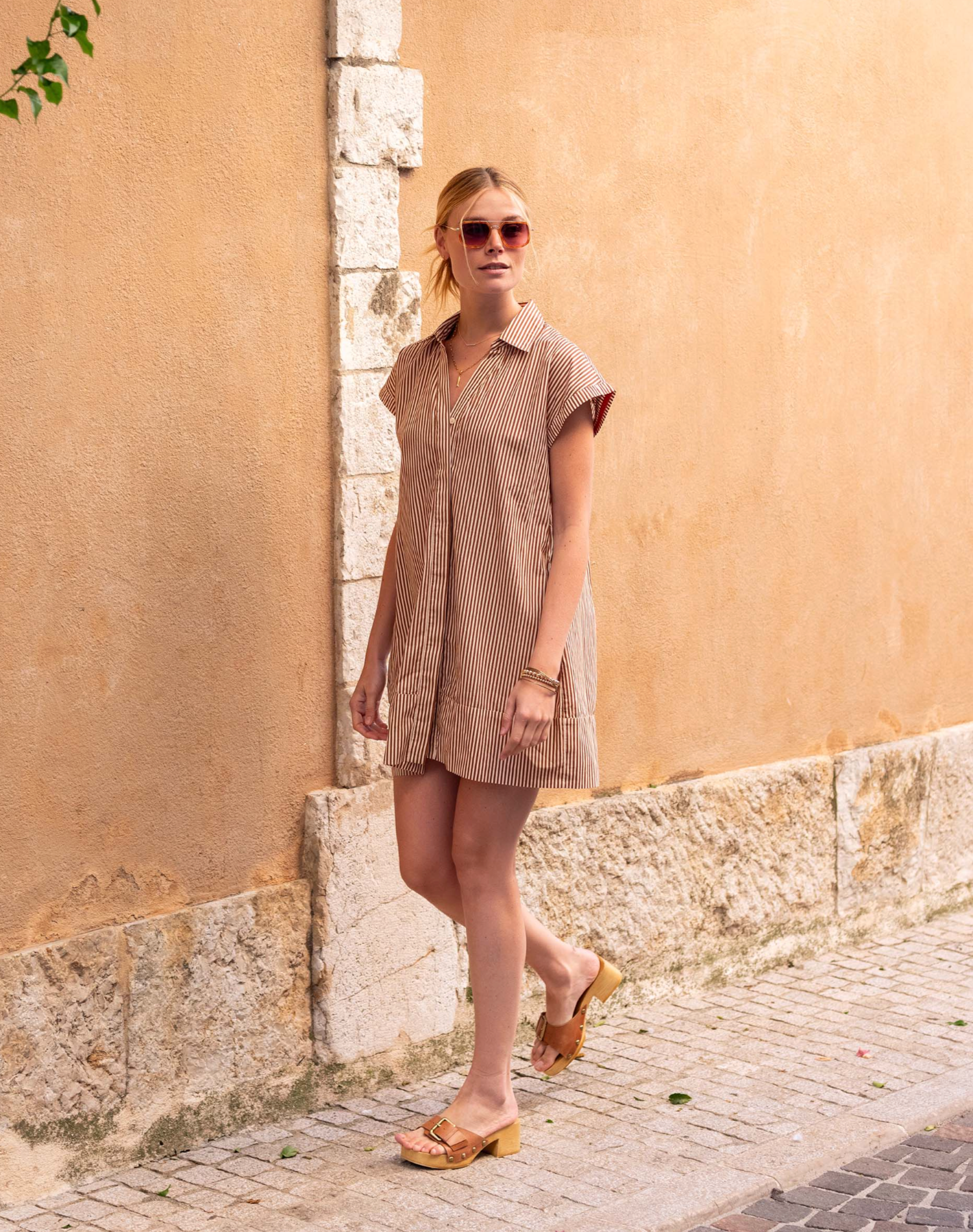 SAILOR BUTTON DOWN SHIRT DRESS