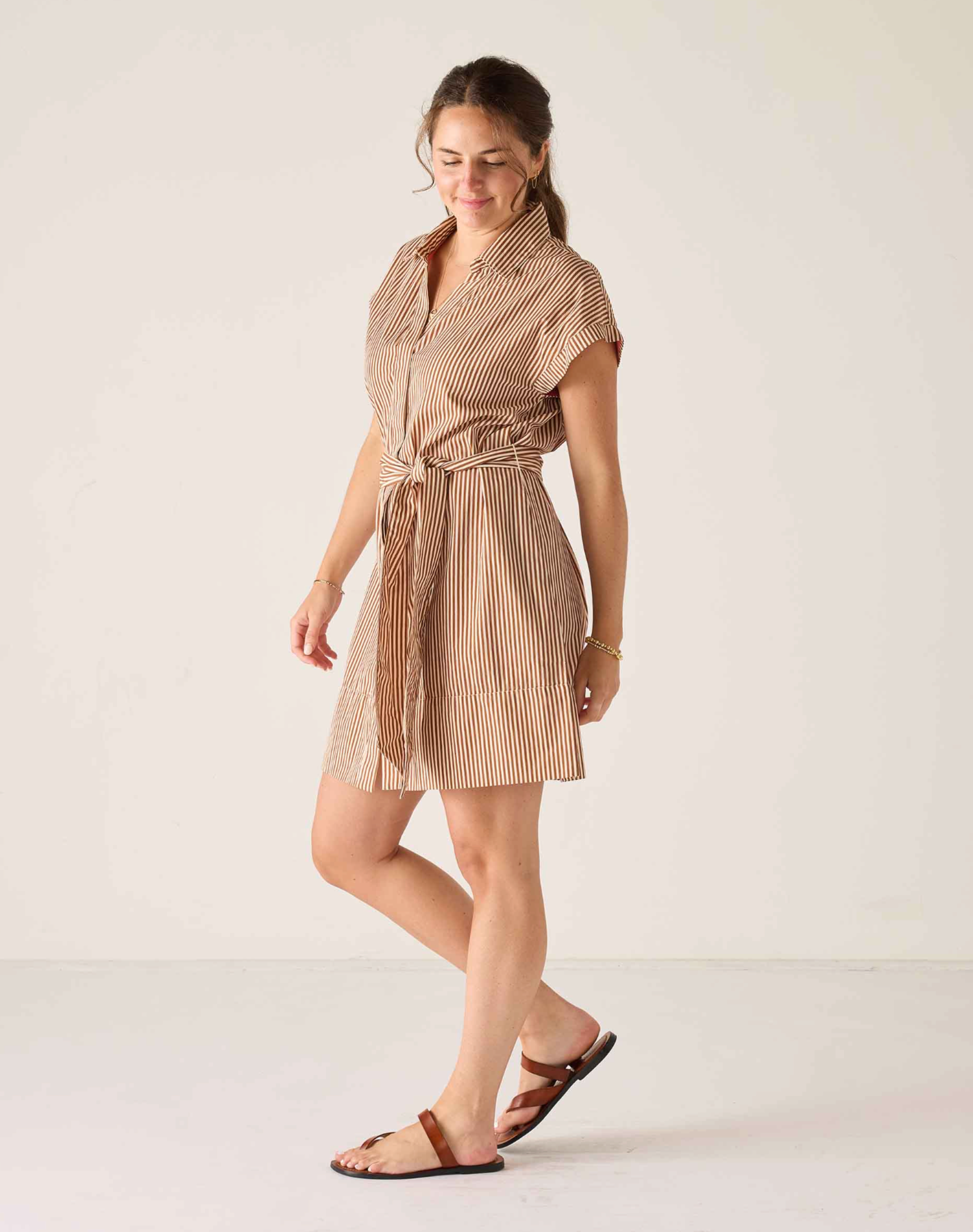 SAILOR BUTTON DOWN SHIRT DRESS