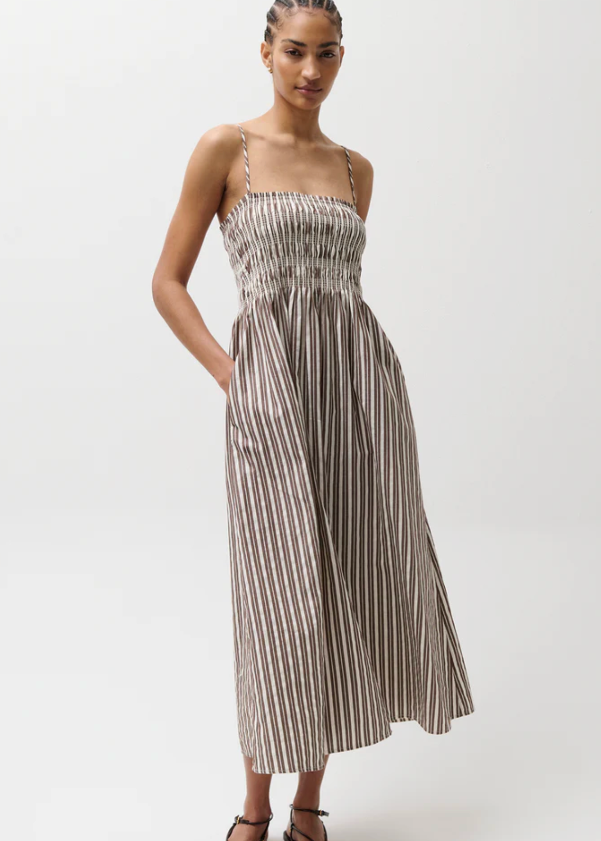 BIANCA SHIRRED BODICE DRESS