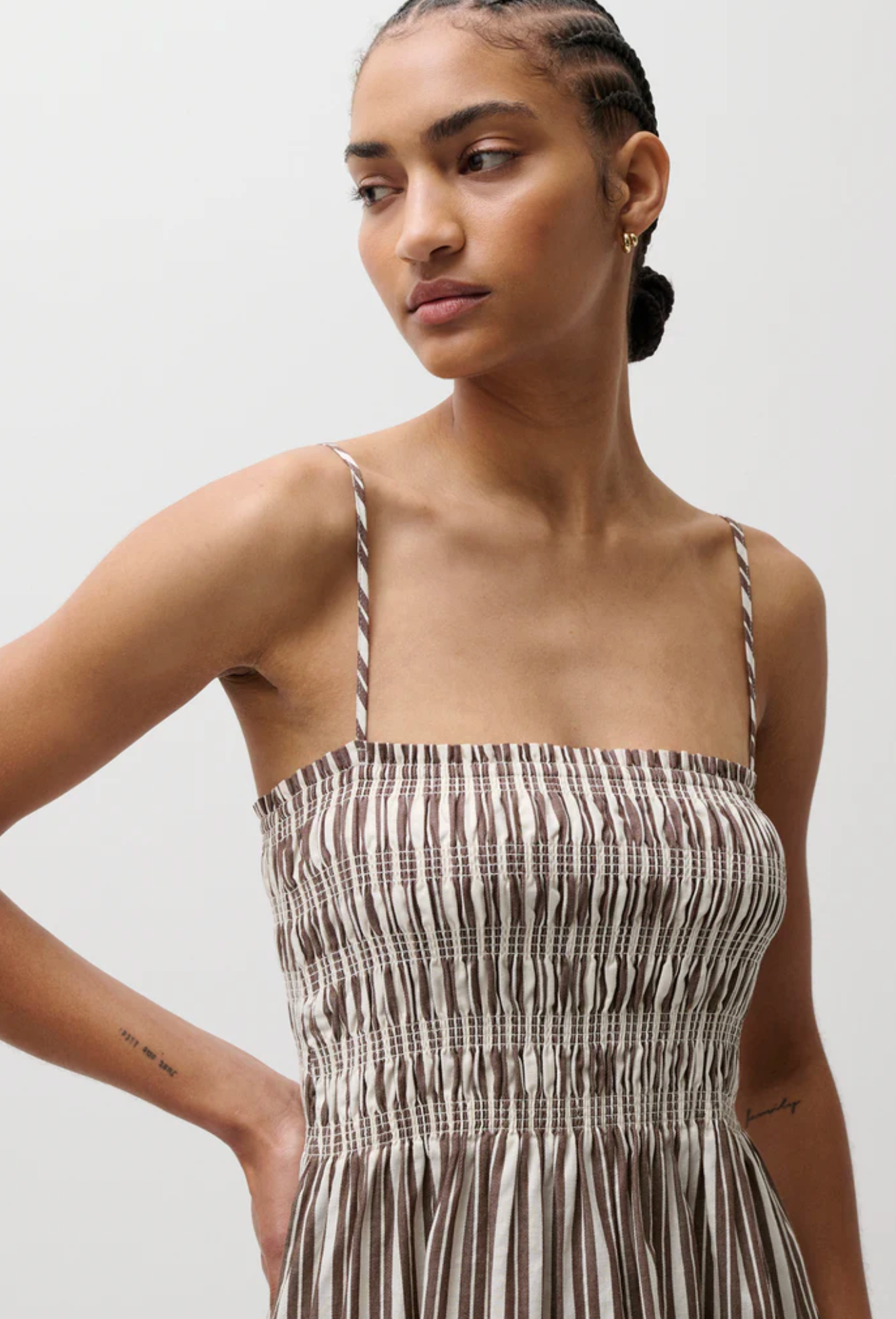 BIANCA SHIRRED BODICE DRESS