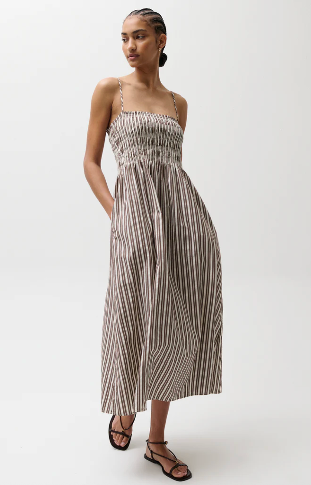 BIANCA SHIRRED BODICE DRESS