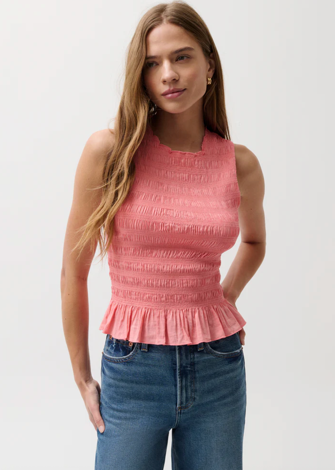 PHOEBE SMOCKED TANK