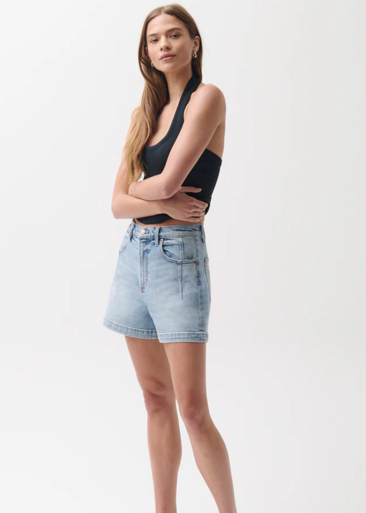 AOKI HIGH RISE A-LINE SHORT W/DETAIL