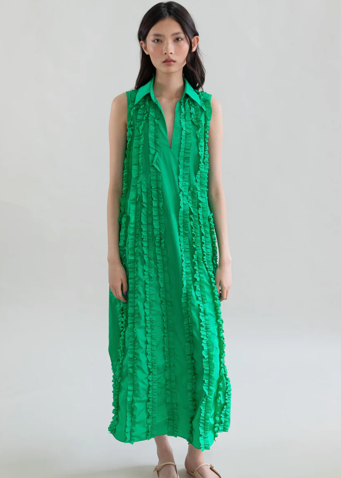 TAFFETA MIDI DRESS