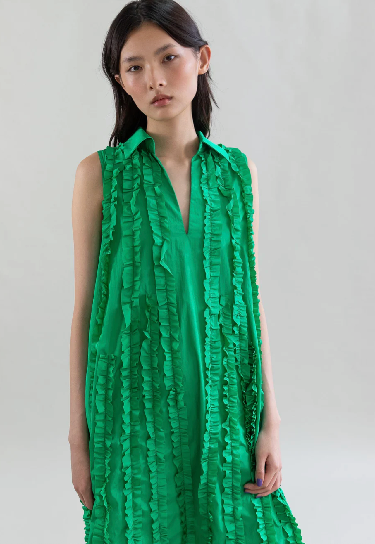 TAFFETA MIDI DRESS