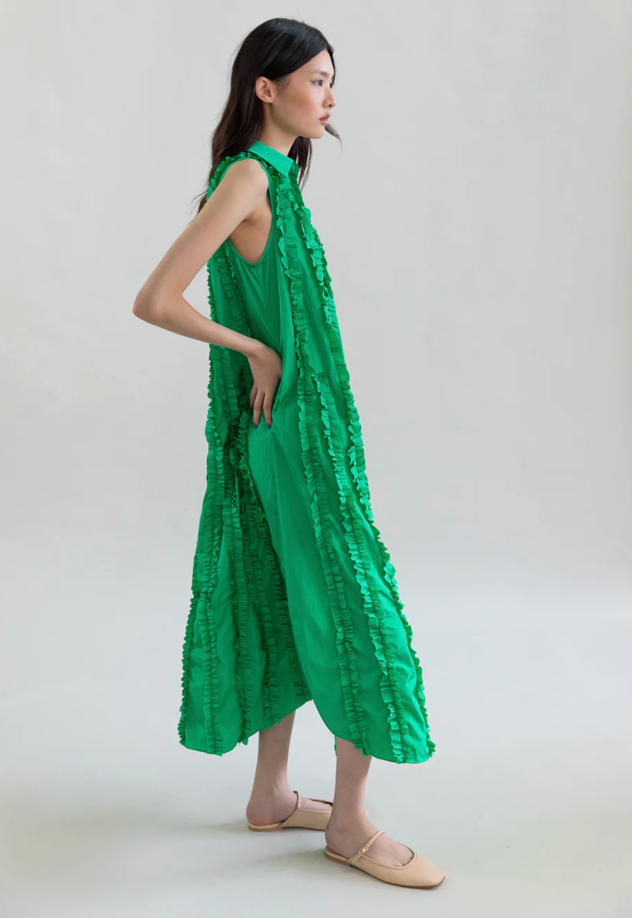 TAFFETA MIDI DRESS