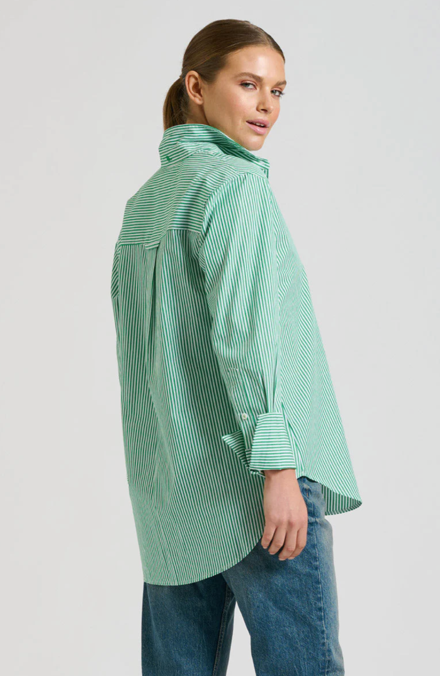 ELODIE TRIM GIRLFRIEND RELAXED SHIRT