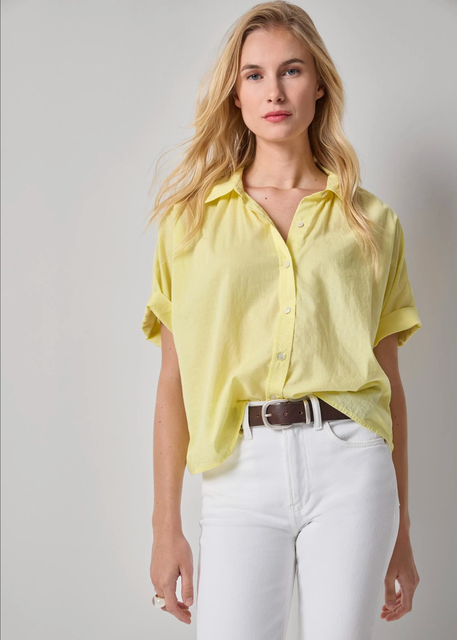 ELBOW SLEEVE BUTTON DOWN