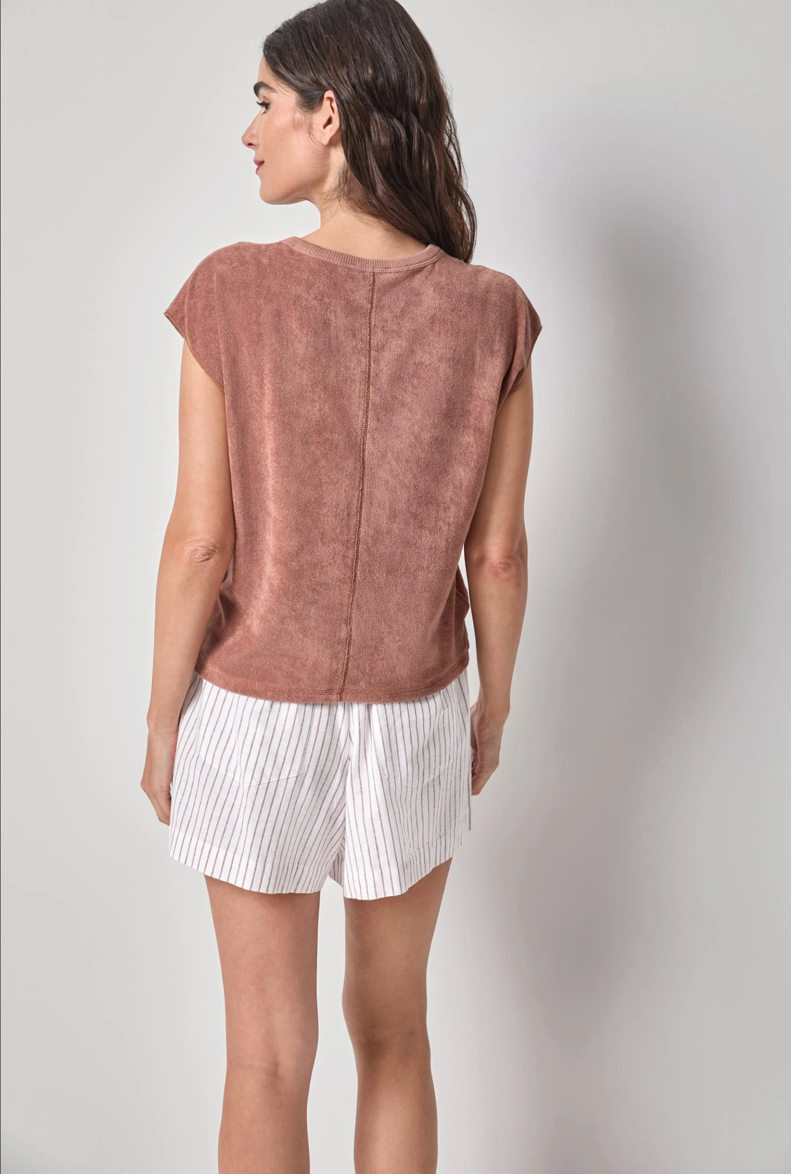 TERRY BOXY SLEEVELESS TOP