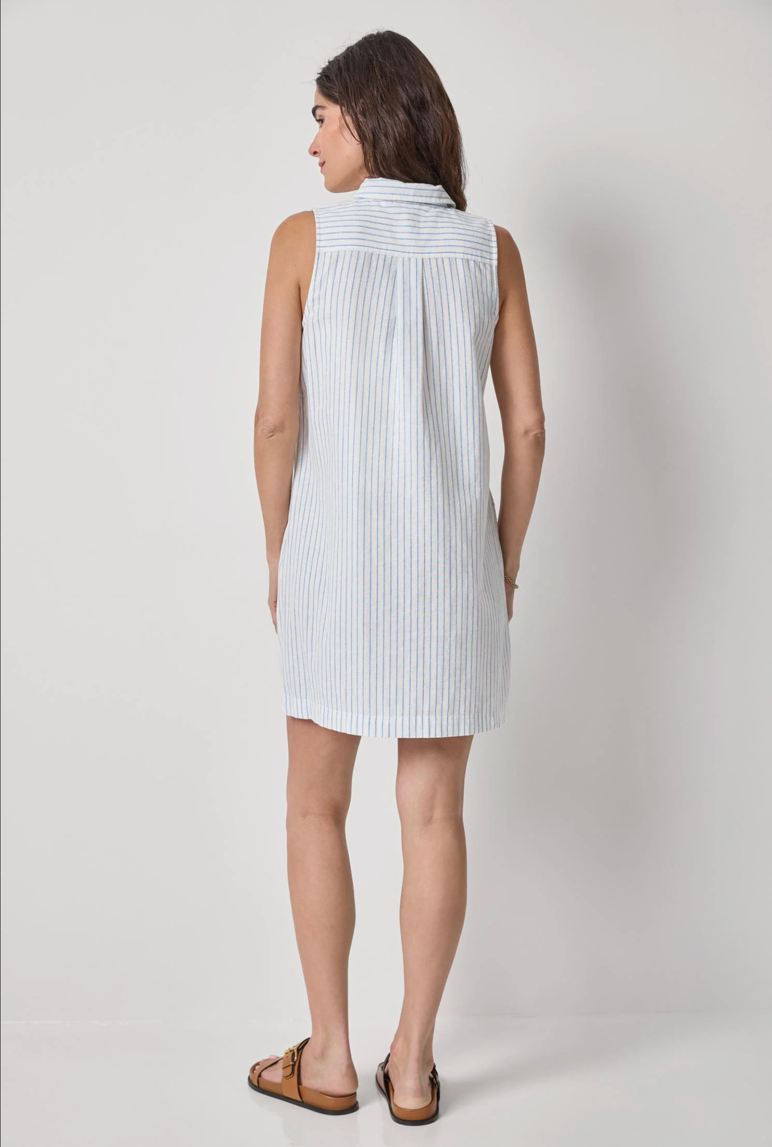 STRIPED BUTTON DOWN DRESS