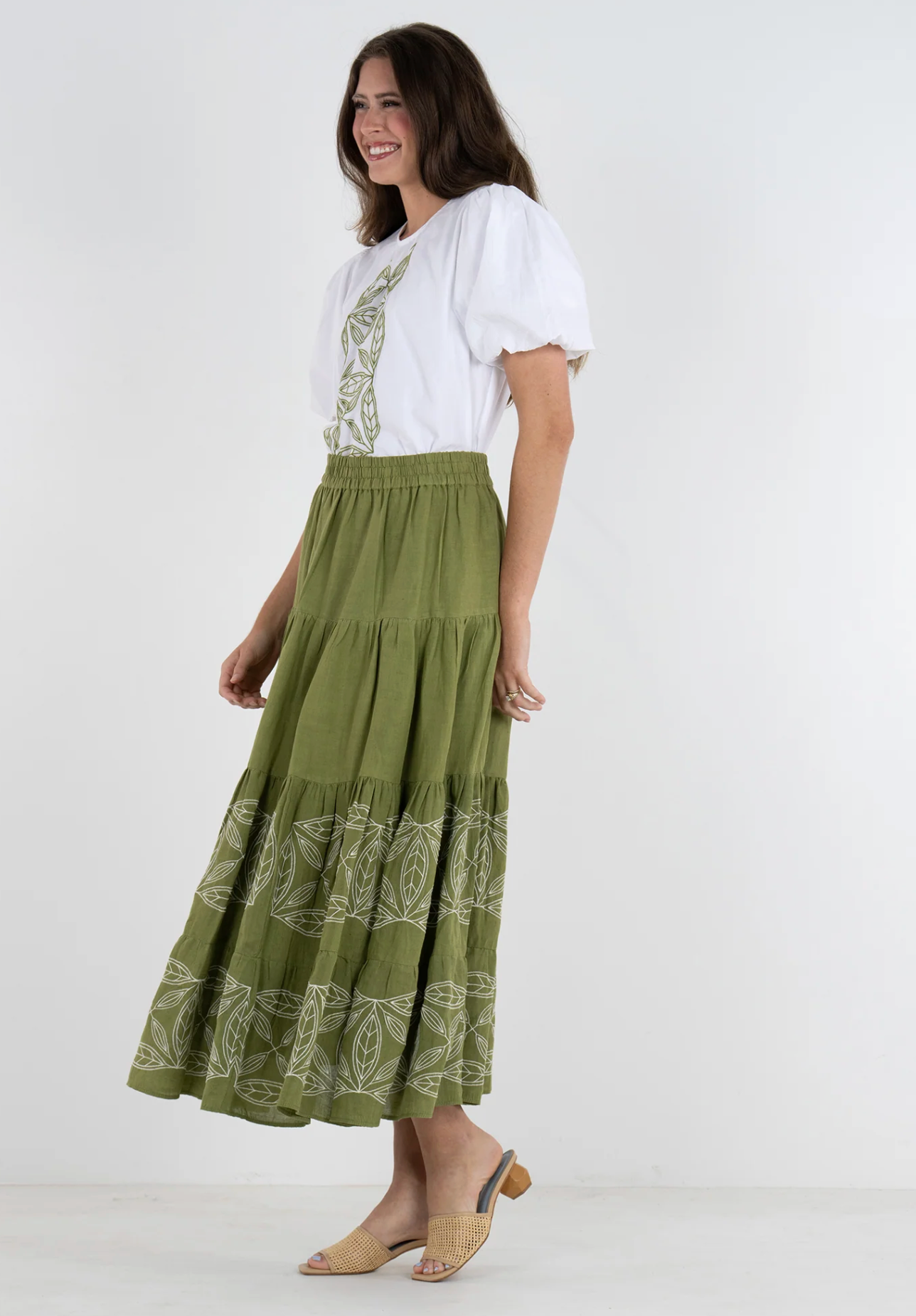 TIERED MAXI SKIRT