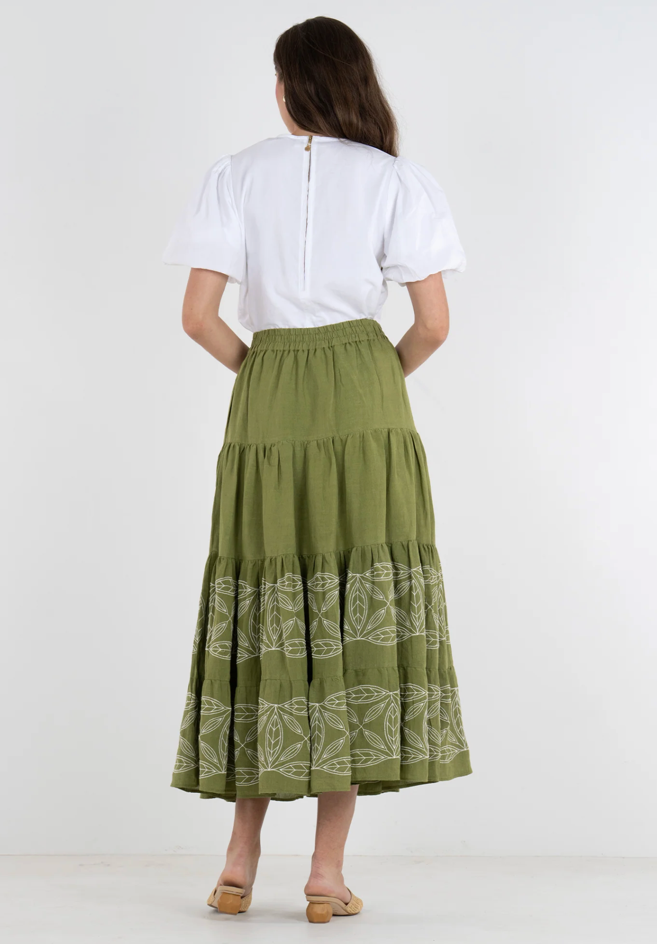 TIERED MAXI SKIRT